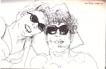 Sketchbook August 1995 - Steph on beach